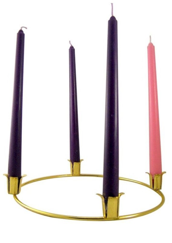 UPC 780090007324 product image for Brass Christmas Advent Ring Wreath Table Decoration, 11 Inch | upcitemdb.com