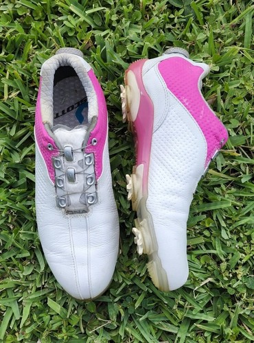 Footjoy DNA BOA 94804 Pink/White Women's Leather Golf Shoes