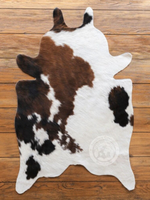 Real Small Cowhide Rug Tricolor - Size 24''x35''