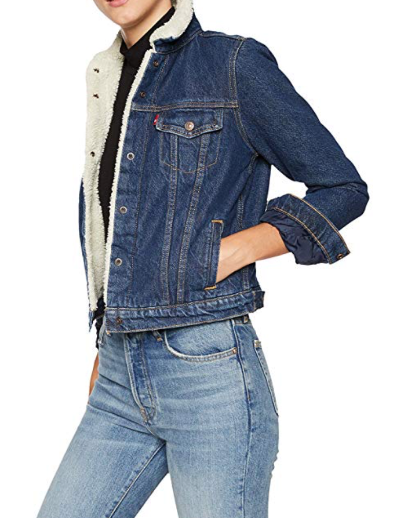 

Женская куртка дальнобойщика Levis Sherpa Look Of Love 0013, Синий, Levi's Trucker