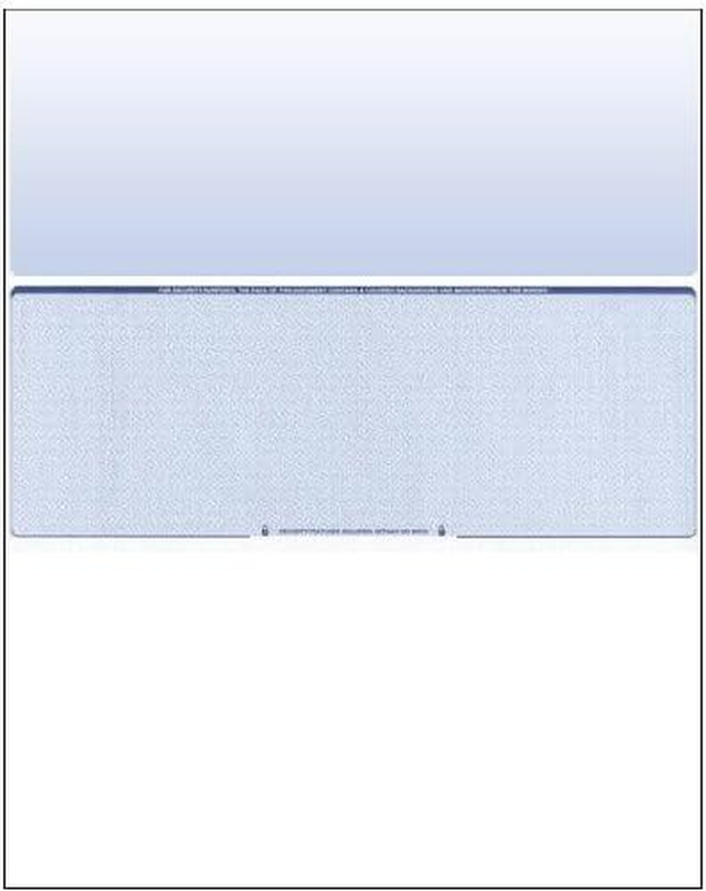 1000 Blank Check Stock - Check in Middle - Blue Diamond