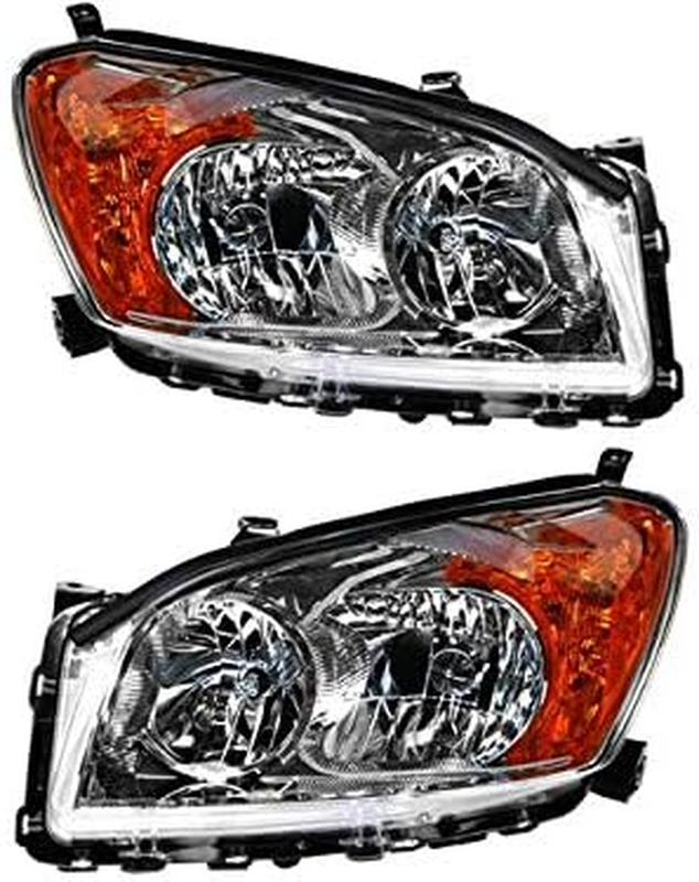 Headlight Assembly Set for 2009 2010 2011 2012 Toyota RAV4 Without Sport Package