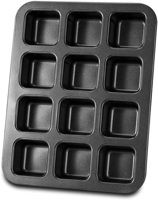 Brownie Cake Pan Square Muffin Pan Mini Loaf Pan,Non-Stick Carbon Steel Baking B