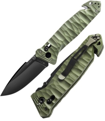 TB Outdoor CAC S200 Axis Folding Knife 3.75'' Nitrox Steel Blade Green G10 Handle