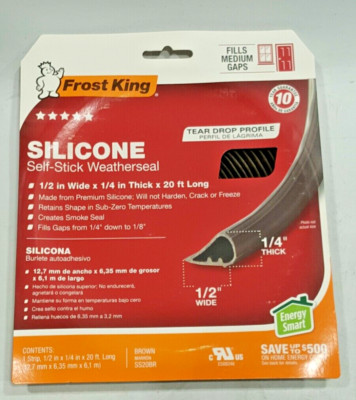 Frost King SS20BR Smoke Seal Silicone Brown 20 Ft.
