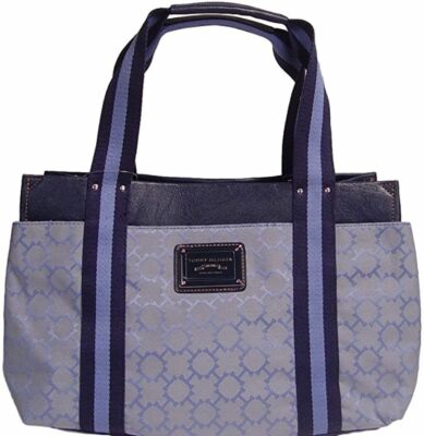 

Новая жаккардовая большая сумка Tommy Hilfiger Light Blue TH с логотипом Кошелек, Tommy Hilfiger TH