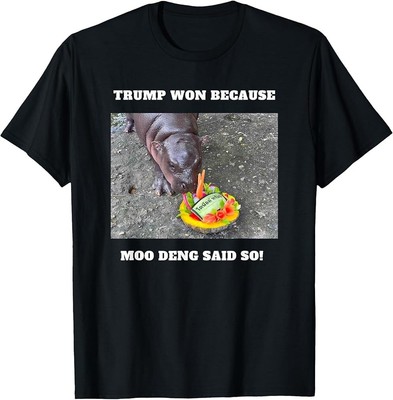 Moo Deng Voted TRUMP INAUGURATION WON HIPPO PREDICTION T-Shirt