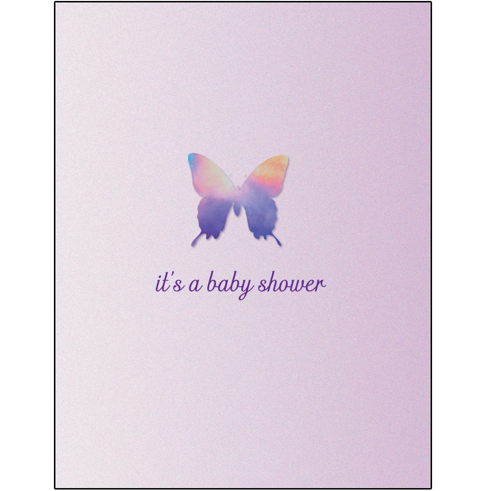 Butterflies Baby Shower Greeting Cards and Invitations