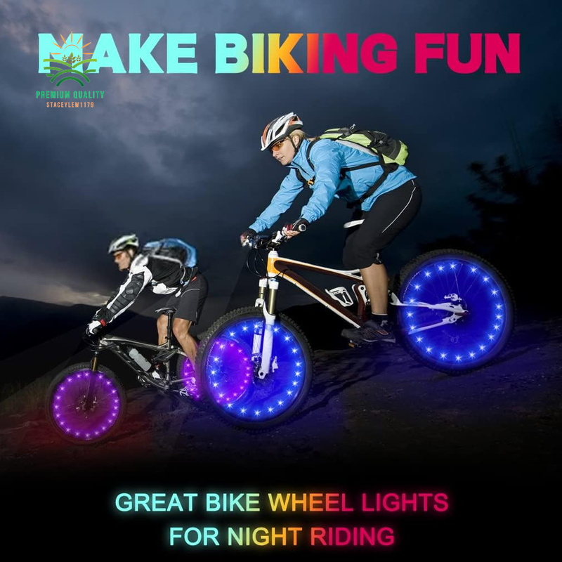 Accesorios para bicicletas led - neumaticos bicicleta 14 luces led de bicicletas