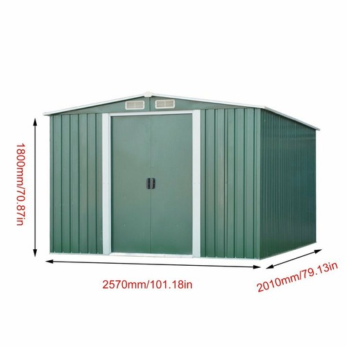 Metal Garden Shed Outdoor Storage House 4x8 6x8 8x8 8x10 