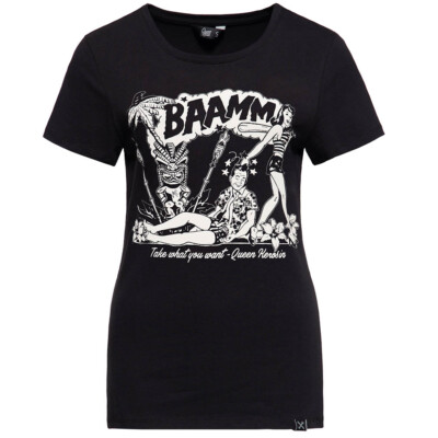 Queen Kerosin T-Shirt - Baamm Tropen Girlpower Urlaub Biker Rock Rockabilly
