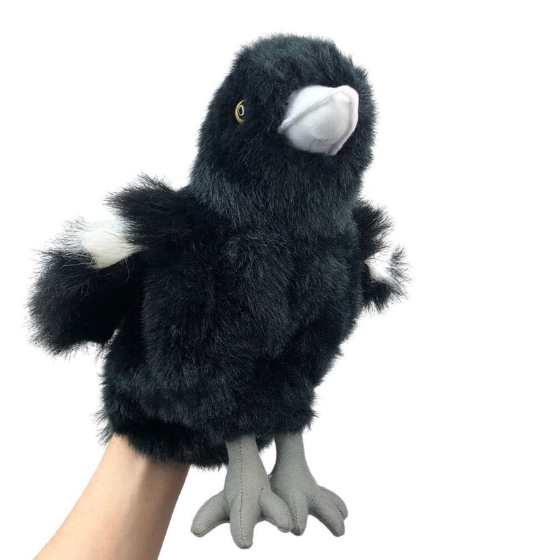 Magpie Hand Puppet soft plush toy 14"/35cm Australian Animal Puppet