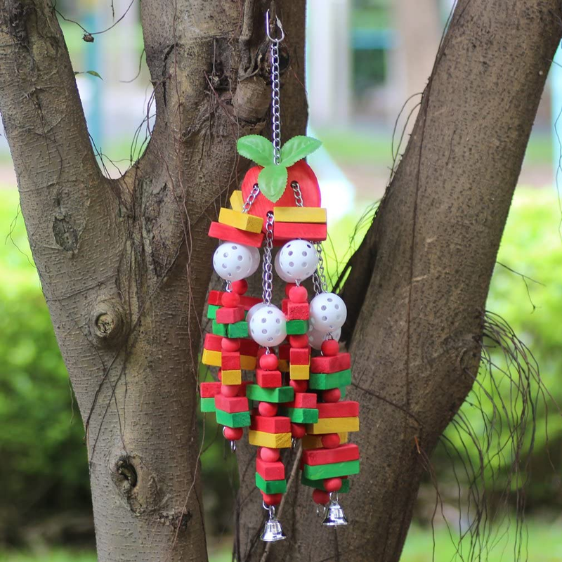 Bird Chewing Toy Large Medium Parrot Cage Bite Toys African Grey Macaws Cockatoo