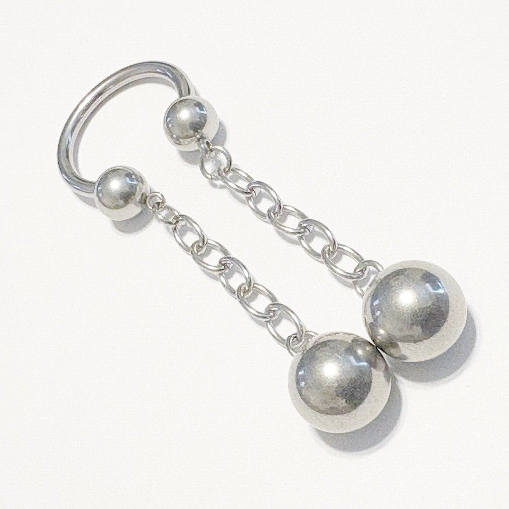 シーズマーラ　Ribbon ball chain pierce c1939695cda6d2bc20cd23badf68de