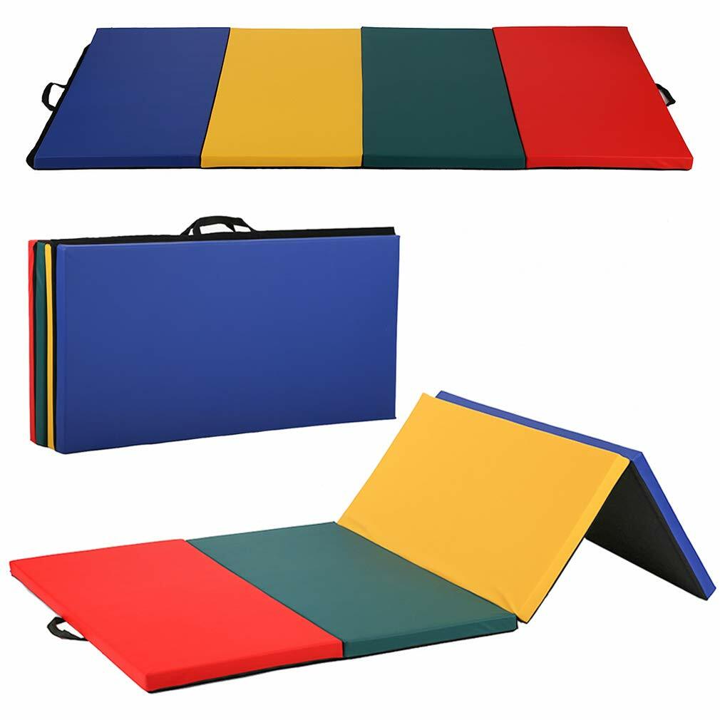 All color 4'x8'x2"Thick Folding Panel Gymnastics Mat Gym Fitness