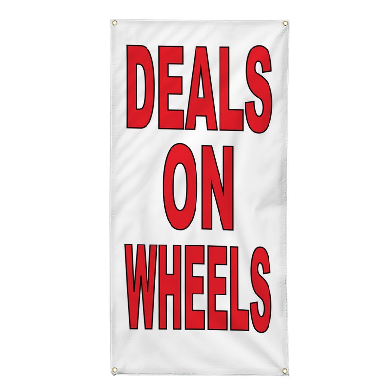 Vertical Vinyl Banner Multiple Sizes Deals on Wheels Auto Body