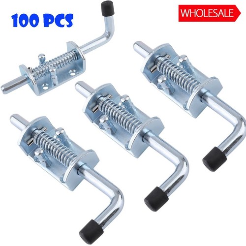 LOT Metal Lock Barrel Bolt Spring Loaded Latch 6.5" Long w ...
