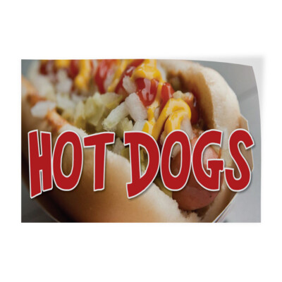 Decal Stickers Hot Dogs Outdoor Advertising Printing R Vinyl Store Sign Label