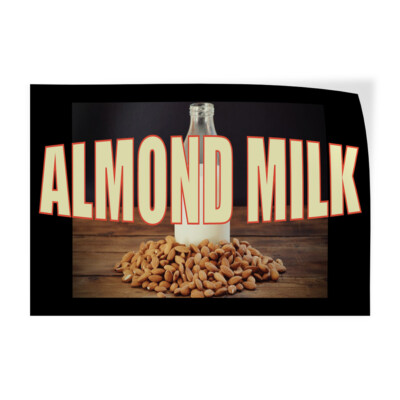 Decal Stickers Almond Milk Outdoor Advertising Printing Vinyl Store Sign Label