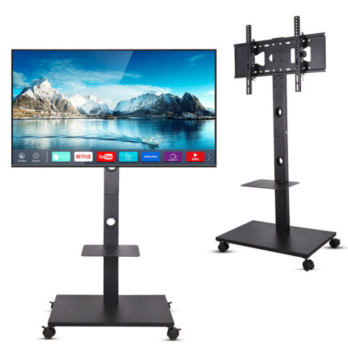 Cart Floor Stand With Swivel Mount&wheels For 32-70 Inch Led