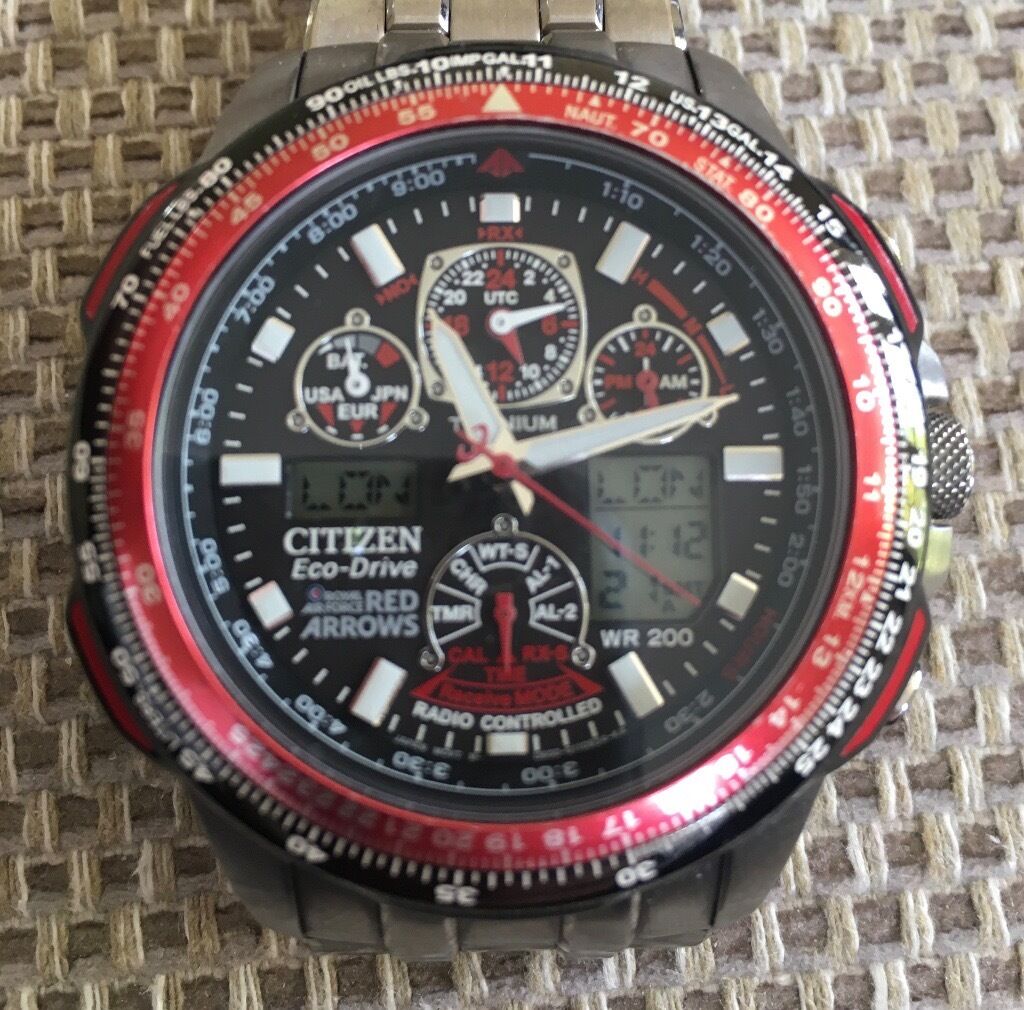 citizen red arrows skyhawk titanium