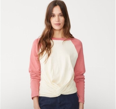 NWT Monrow Front Twist Baseball Tee Size XS