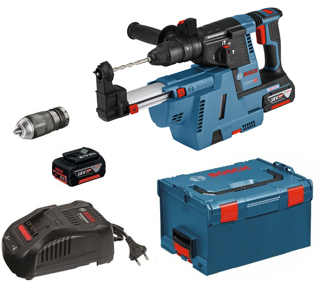 Bosch Akku Bohrhammer Gbh 18v 26 F In L Boxx 2 X 6 0 Ah Mit Gde 18v 16 Absaugungのebay公認海外通販 セカイモン