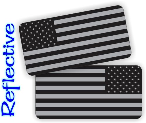 REFLECTIVE American Flags Hard Hat Stickers | Toolbox Welder Decals Flag USA