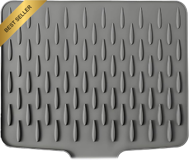 Silicone Draining Mat, Non-Slip Dish Drying Mat, Heat Resistant Kitchen Sink Mat