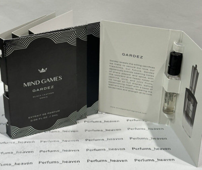 4x Mind Games GARDEZ Black Leather Orris Extrait de Parfum 0.06 Oz 2 mL (4pcs)