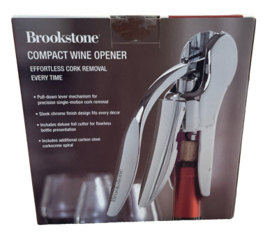 BROOKSTONE COMPACT WINE OPENER -Brand New in Box