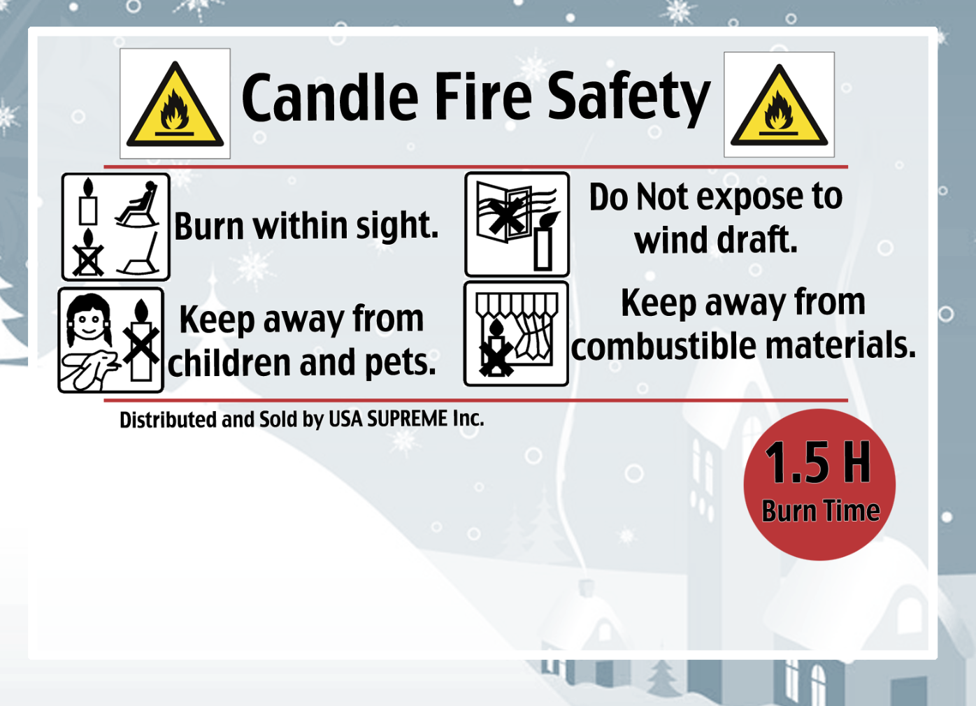 24 pcs Bulk White Christmas Tree Candles for Chime, Pyramid,- 4 inch x 1/2 inch