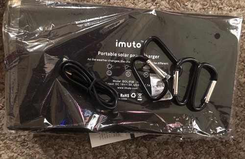 Imuto SOL-P36 2 Port : USB 5V/3.7A & DC 18V /1.5A Portable Solar Panel Charger