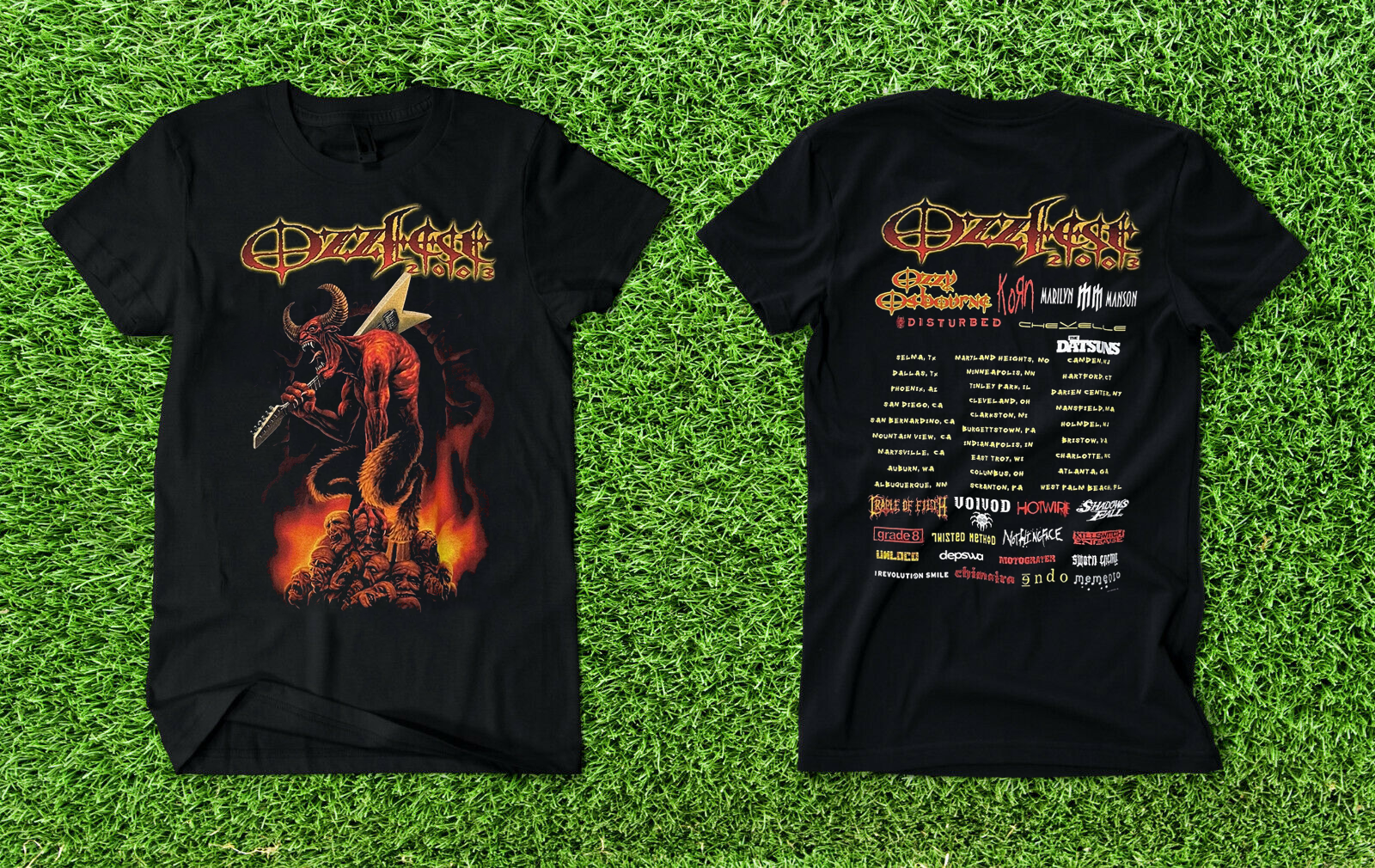 Vintage 2003 Ozzfest T Shirt All Size S-4XL Cotton EG1006 | eBay