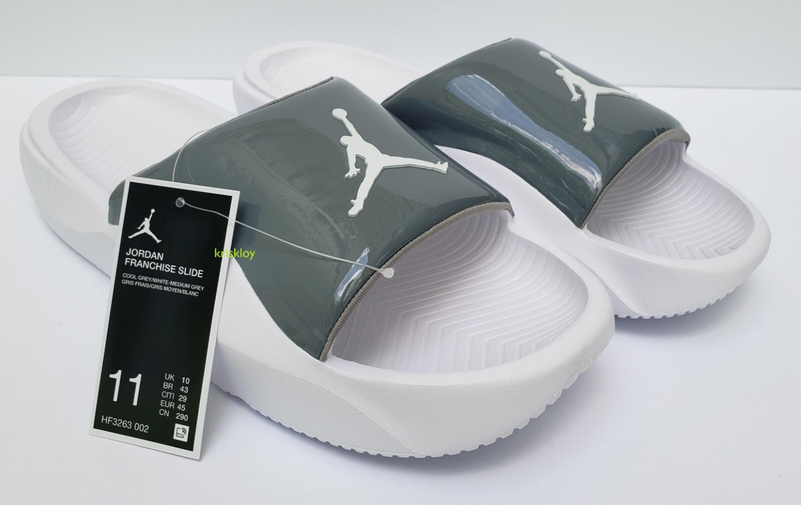 【Nike】JORDAN FRANCHISE SLIDE HF3263-002 ★25-32 cm☆ Men's Jordan Franchise Slide Cool Grey/White-Medium Grey