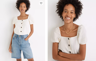 square neck button down top