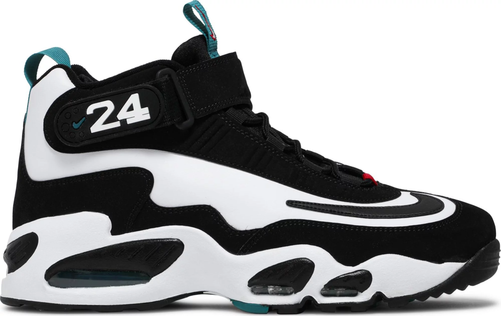 

Мужские кроссовки Nike Air Griffey Max 1 Freshwater Blue White Black Red DD8558-100 9, Белый, Nike Air Griffey Max