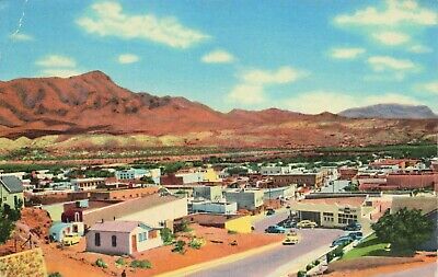 Truth or Consequences New Mexico Birds Eye View Vintage Postcard Posted 1958