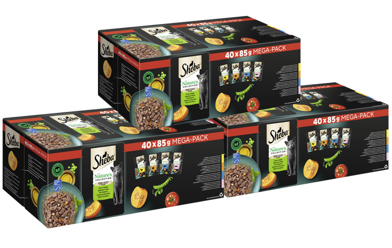 120x85g Sheba Katzenfutter Nassfutter Natures Collection In Sauce Feine Vielfalt