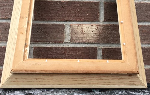 Mid-Century Modern Off White Wash Blond Wood Picture Frame Wide Border~8x10 Art