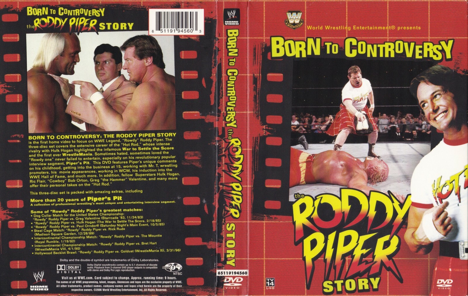 Born to Controversy: The Roddy Piper Story (DVD, 2006, 3
