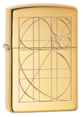 Zippo Armor Golden Ratio High Polish Brass Windproof Pocket