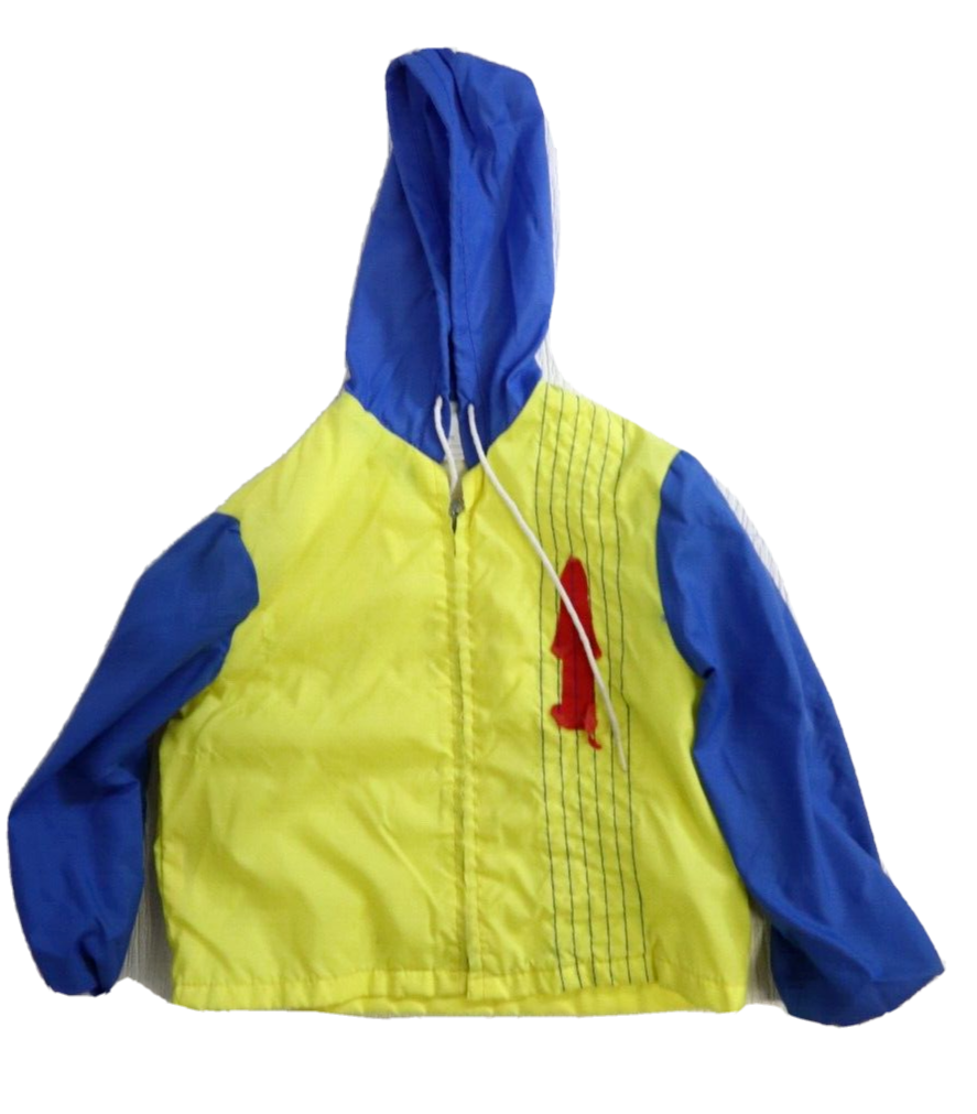 MONTGOMERY WARD - VINTAGE BOYS YELLOW BLUE WINDBREAKER JACKET SIZE 3T