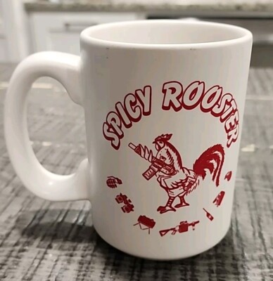 Black Rifle Coffee Company Spicy Rooster White Diner Coffee Mug Cup