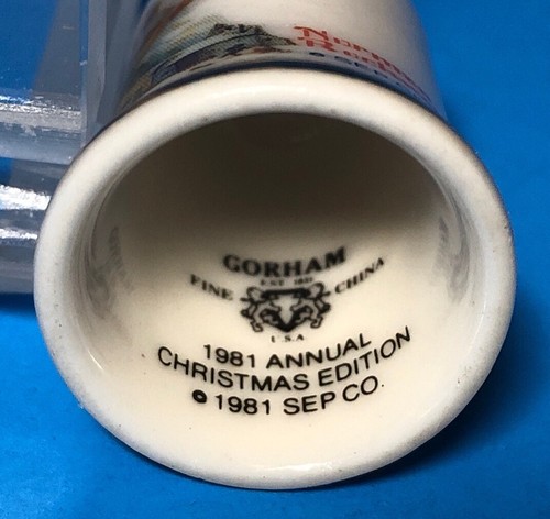 Vintage Thimble Gorham Norman Rockwell Good Deeds Christmas 1981 Sepco
