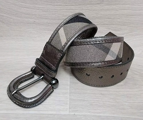 稀少 BURBERRY BLACK LABEL バーバリー ダブルピンベルト 白 稀少 BURBERRY BLACK LABEL バーバリー ダブルピンベルト 白