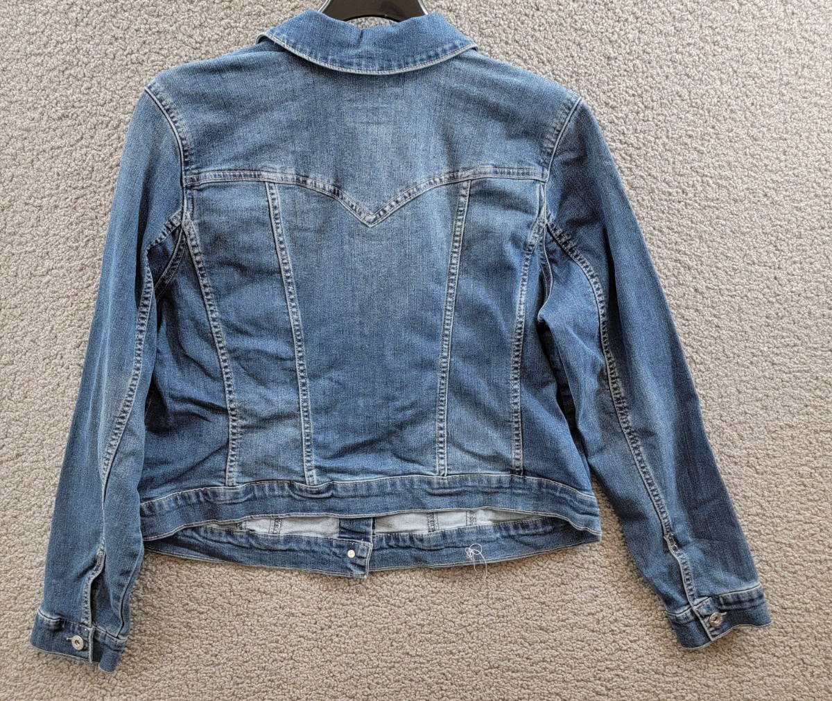 Jessica Simpson Trendy Plus Pixie Long Sleeve Denim Jacket Women's 1X Mercer - Picture 13 of 18