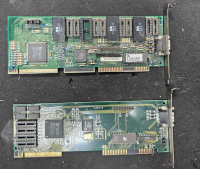 2x VERY RARE Paradise WD90C33 VLB 1MB VGA Video Local Bus Card - RocketChip