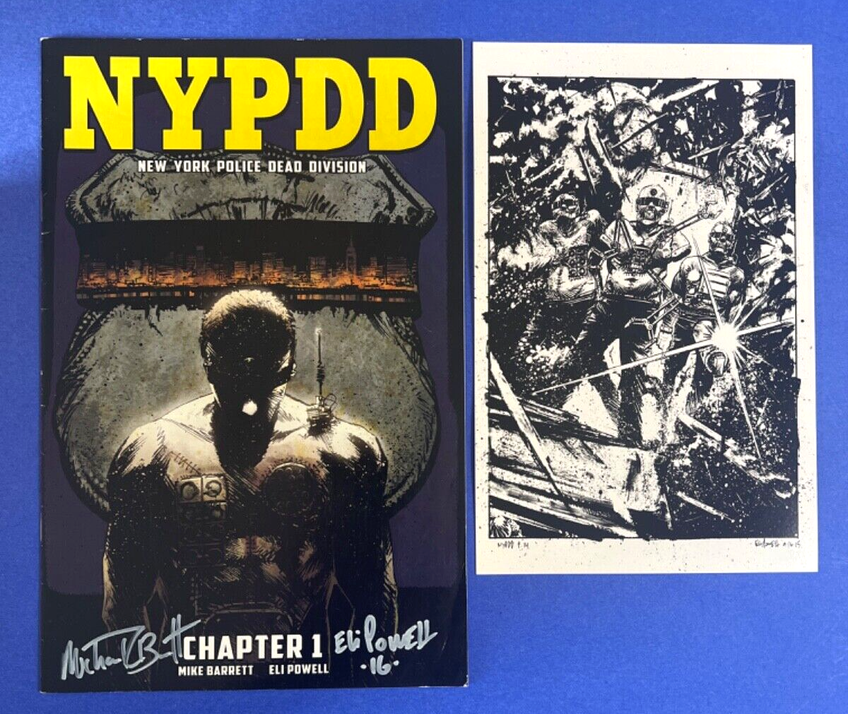 NYPDD Chapter 1 Signed By Mike Barrett & Eli Powell Comic
