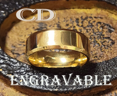 Personalized Engraved Men's Gold Promise Ring - Pinky Promise Ring For Guy's